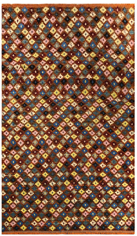 24089- Chobi Ziegler Afghan Hand-Knotted Contemporary/Traditional/Size: 7'9" x 5'8"
