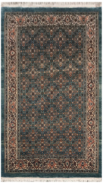 24102 - Bidjar Handmade/Hand-Knotted Persian Rug/Traditional/ Carpet Authentic/ Size: 5'7" x 3'9"