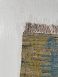 23981 - Kelim Hand-Woven/Flat-Weaved/ Afghan Kelim/Carpet Modren/Nomadic Authentic/Size: 9'7" x 6'9"