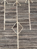 24043 - Kelim Hand-Woven/Flat-Weaved/Afghan Kelim/Carpet Modern/Nomadic Authentic/Size: 9'8" x 6'8"