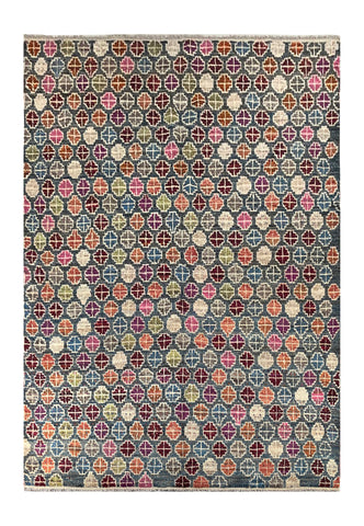 24092- Chobi Ziegler Afghan Hand-Knotted Contemporary/Traditional/Size: 8'2" x 5'8"