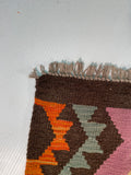 24015 - Kelim Hand-Woven/Flat-Weaved Afghan Kelim/Carpet Modren/Nomadic Authentic/Size: 11'1" x 8'7"