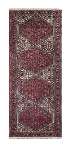 23824-Bidjar Handmade/Hand-Knotted Persian Rug/Traditional/Carpet Authentic / Size : 11'7" x 2'10"