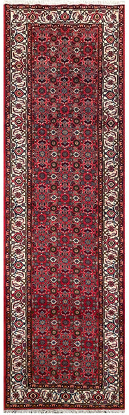 23821-Bidjar Handmade/Hand-Knotted Persian Rug/Traditional/Carpet Authentic / Size : 9'8" x 2'11"