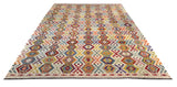 24026 - Kelim Hand-Woven/Flat-Weaved/Afghan Kelim/Carpet Modren/Nomadic Authentic/Size: 11'5" x 8'3"