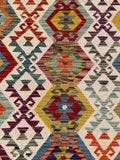 24026 - Kelim Hand-Woven/Flat-Weaved/Afghan Kelim/Carpet Modren/Nomadic Authentic/Size: 11'5" x 8'3"