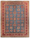 23936- Kazak Afghan Hand-knotted Contemporary/Nomadic/Tribal Carpet/Rug/ Size: 10'7" x 8'2"