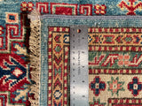 23936- Kazak Afghan Hand-knotted Contemporary/Nomadic/Tribal Carpet/Rug/ Size: 10'7" x 8'2"