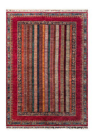 24131A- Chobi Ziegler Afghan Hand-Knotted Contemporary/Traditional/Size: 6'1" x 4'2"