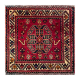 24398-Ghashgai Hand-Knotted/Handmade Persian Rug/Carpet Tribal / Nomadic Authentic/ Size: 1'9" x 1'9"