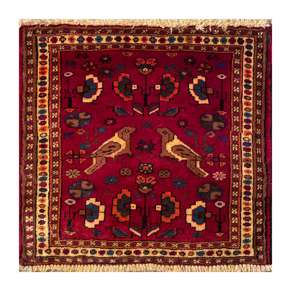 24505-Ghashgai Hand-Knotted/Handmade Persian Rug/Carpet Tribal/ Nomadic Authentic/Size: 1'9" x 1'11"