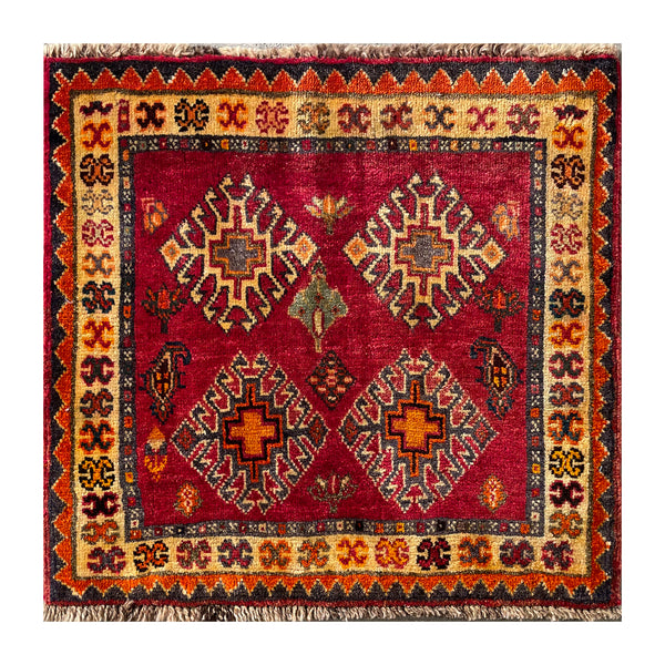 24500-Ghashgai Hand-Knotted/Handmade Persian Rug/Carpet Tribal/ Nomadic Authentic/Size: 1'10" x 1'11"