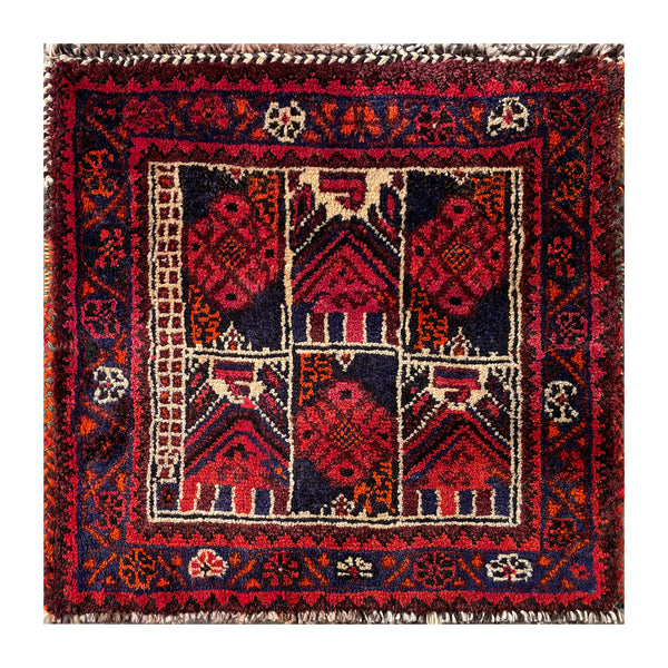 24522-Ghashgai Hand-Knotted/Handmade Persian Rug/Carpet Tribal/ Nomadic Authentic/Size: 2'0" x 2'1"